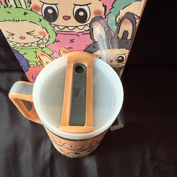 New Stanley Tan/Peach Tumbler Monster Family Design with Special Box and a Straw - Picture 10 of 14